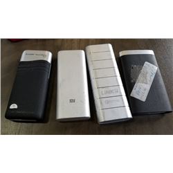 4 LARGE PORTABLE POWER BANKS