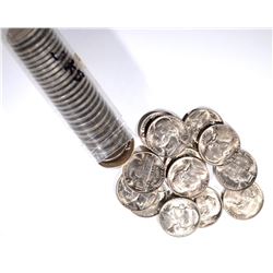 BU ROLL OF 1951-D JEFFERSON NICKELS