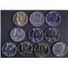 Image 1 : 10 - 1964 PROOF KENNEDY HALF DOLLARS