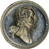 Image 4 : Undated Medallion. George Washington – Andrew Jackson. Julian PR-29. White Metal. 18 mm. Plain Edge.