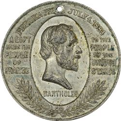 Medal. New York. New York City. 1886 Statue of Liberty Dedication. Silver. Holed for Suspension. 38
