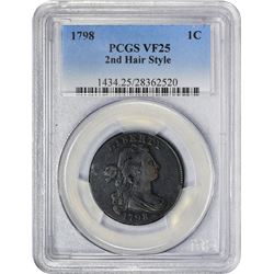 1798 S-169. Rarity-3. VF-25 PCGS