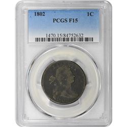 1802 S-242. Rarity-2. FINE 15 PCGS.