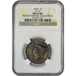 1818 N-10. Rarity-1. MS-63 BN NGC.