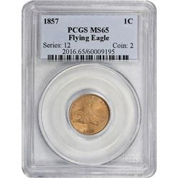 1857 Flying Eagle. MS-65 PCGS.