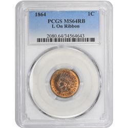 1864-L MS-64 RB PCGS.