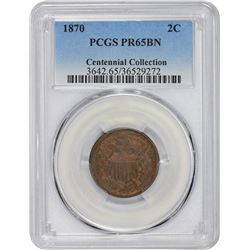 1870 Proof-65 BN PCGS.