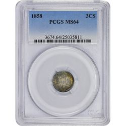 1858 MS-64 PCGS