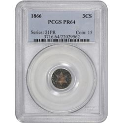 1866 Proof-64 PCGS.