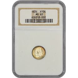 1834 LM-2. Rarity-1. MS-63 NGC.