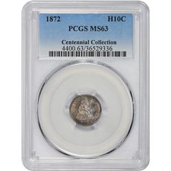 1872 MS-63 PCGS