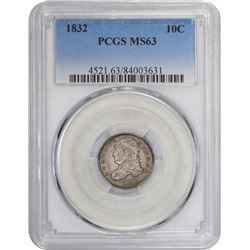 1832 LM-4. Rarity-3. MS-63 PCGS.
