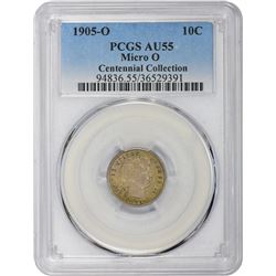 1905-O Micro O. AU-55 PCGS.