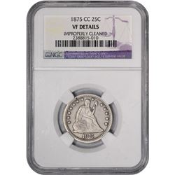 1875-CC VF Details -- Improperly Cleaned. NGC.