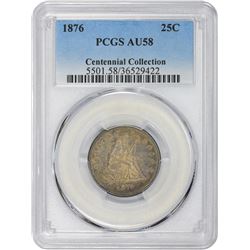 1876 AU-58 PCGS.