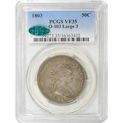 1803 O-103. Large 3. Rarity-3. VF-35 PCGS.