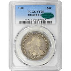 1807 Draped Bust. O-105. Rarity-2. VF-25 PCGS. CAC.