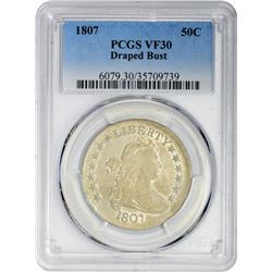 1807 Draped Bust. O-103. Rarity-3. VF-30 PCGS