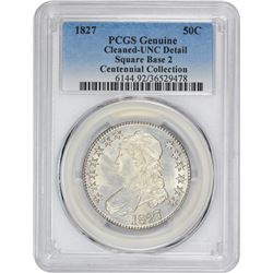 1827 O-105. Rarity-3. Genuine – Cleaned – Uncirculated Details PCGS.