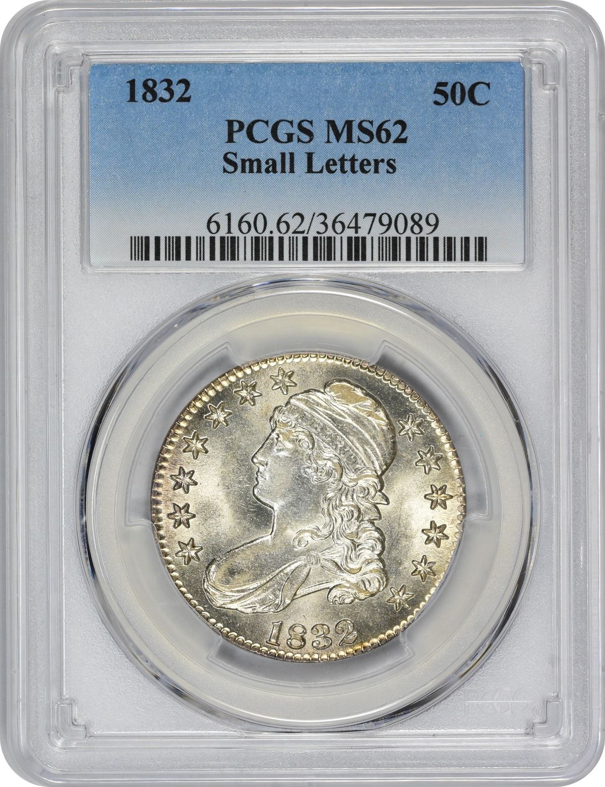 1832 O-103. Small Letters. Rarity-1. MS-62 PCGS.