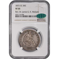 1872-CC WB-101. Rarity-3+. VF-35 NGC. CAC.
