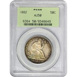 1882 WB-102. Errant 88 in Dentils. Rarity-3. AU-50 PCGS. OGH.