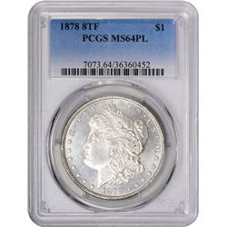 1878 8 Tailfeathers. VAM-14.8. Doubled Eye Lid. MS-64 PL PCGS.
