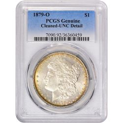 1879-O VAM-3. Doubled Closed 9. Rarity-2. Genuine – Cleaned – Uncirculated Details PCGS.