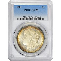 1881 VAM-1. Normal Dies. Rarity-2. AU-58 PCGS.