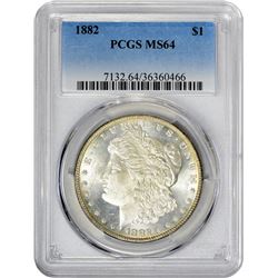 1882 VAM-1. Closed 2. Rarity-1. MS-64 PCGS.