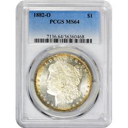 1882-O VAM-2. Closed 2. Rarity-2. MS-64 PCGS.