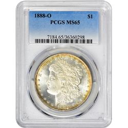 1888-O VAM-9. Doubled Arrows, Doubled Wreath, 18-8 in Denticles. Rarity-5. MS-65 PCGS.