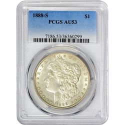 1888-S VAM-1. Normal Dies. Rarity-3. AU-53 PCGS.