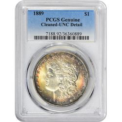 1889 VAM-Uncertain. Genuine – Cleaned – Uncirculated Details PCGS.