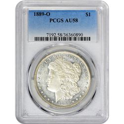 1889-O VAM-1. Round O. Rarity-1. AU-58 PCGS.