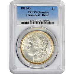 1891-O VAM-1. Closed 9. Rarity-2. Genuine – Cleaned – AU Details PCGS.