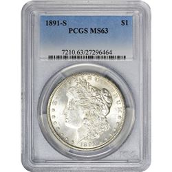 1891-S MS-63 PCGS.