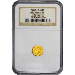 1851-O Winter-2. MS-62 NGC.