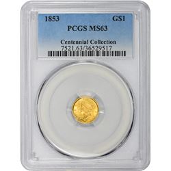 1853 MS-63 PCGS.