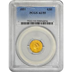 1855 AU-55 PCGS.