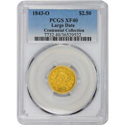 1843-O Large Date. Winter-1. EF-40 PCGS.