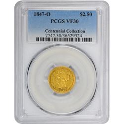 1847-O Winter-3. VF-30 PCGS.