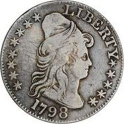 1798 Large Eagle. Silver Plated. BD-4. Rarity-4+. VF-20