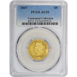 1847 AU-53 PCGS.
