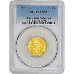 1851 AU-55 PCGS.