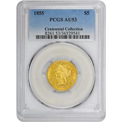 1855 AU-53 PCGS.