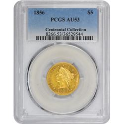 1856 AU-53 PCGS.