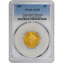 1857 AU-55 PCGS
