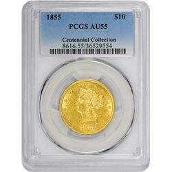 1855 AU-55 PCGS.