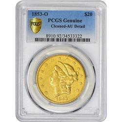 1853-O Genuine – Cleaned – AU Details PCGS